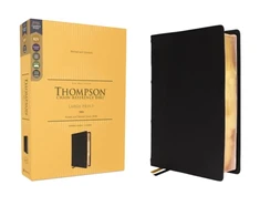 KNYGA Frank Charles Thompson KJV, Thompson Chain-Reference Bible, Large Print, Genuine Leather, Cowhide, Juodas, Raudona Letter, Comfort Print