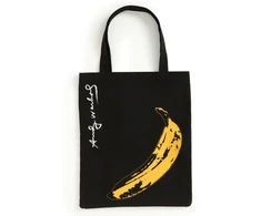 KNYGA Galison Warhol Banana Canvas Tote Bag - Juodas
