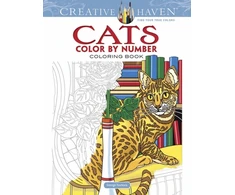 KNYGA George Toufexis Creative Haven Cats Color by Number Coloring Book