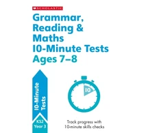 KNYGA Giles Clare Grammar, Reading &amp; Maths 10-Minute Tests Ages 7-8