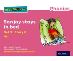 KNYGA Gill Munton Read Write Inc. Phonics: Sanjay Stays in Bed (Rožinė Set 3 Storybook 6)