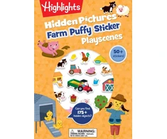 KNYGA Highlights Farm Hidden Pictures Puffy Sticker Playscenes
