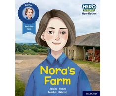 KNYGA Janice Pimm Hero Academy Non-fiction: Oxford Level 4, Light Mėlyna Book Band: Nora's Farm