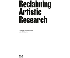 KNYGA Lucy Cotter Reclaiming Artistic Research: Expanded Second Edition