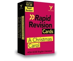 KNYGA Lyn Lockwood York Notes RAPID AQA GCSE (Revision Cards) A Christmas Carol - for 2026, 2027 exams