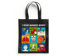 KNYGA Mudpuppy I Read Banned Books Reusable Shopping Bag