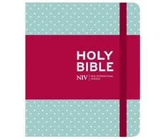 KNYGA New International Version NIV Journalling Mint Polka Dot Cloth Bible