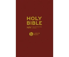 KNYGA New International Version Staff NIV Larger Print Burgundy Hardback Bible