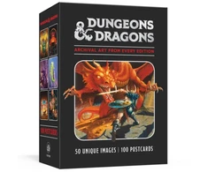 KNYGA Official Dungeons &amp; Dragons Licensed Dungeons &amp; Dragons 100 Postcards: Archival Art from Every Edition, 100 Postcards