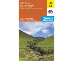 KNYGA Ordnance Survey Atholl, Glen Tilt, Beinn Dearg &amp; Carn nan Gabhar