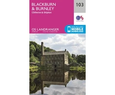 KNYGA Ordnance Survey Blackburn &amp; Burnley, Clitheroe &amp; Skipton