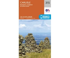 KNYGA Ordnance Survey Carlisle, Brampton, Longtown and Gretna Žalias