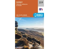 KNYGA Ordnance Survey Derby, Uttoxeter, Ashbourne and Cheadle