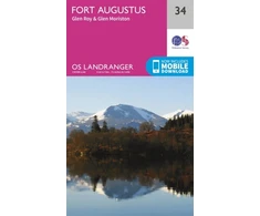 KNYGA Ordnance Survey Fort Augustus, Glen Roy &amp; Glen Moriston