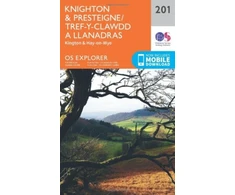 KNYGA Ordnance Survey Knighton and Presteigne Tref-y-Clawdd a Dyffryn Elan