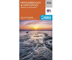 KNYGA Ordnance Survey Middlesbrough and Hartlepool, Stockton-on-Tees and Redcar