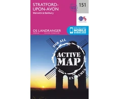 KNYGA Ordnance Survey Stratford-Upon-Avon, Warwick &amp; Banbury