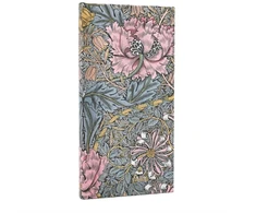 KNYGA paperblanks 2026 Morris Rožinė Honeysuckle (William Morris) Slim 12-month Horizontal Hardcover Flexi Dayplanner 2026 (Elastic Band Closure)