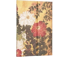 KNYGA paperblanks Natsu (Rinpa Florals) Midi Unlined Hardback Journal (Wrap Closure)