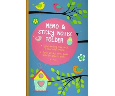 KNYGA Peony Press Memo &amp; Sticky Notes Folder: Cute Birds
