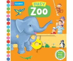 KNYGA Rebecca Finn Busy Zoo, A Push, Pull, Slide Book
