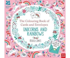KNYGA Rebecca Jones National Trust: The Colouring Book of Cards and Envelopes – Unicorns and Rainbows