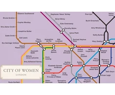 KNYGA Reni Eddo Lodge City of Women London Tube Wall Map (A2, 16.5 x 23.4 Inches)