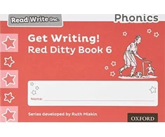 KNYGA Ruth Miskin Read Write Inc. Phonics: Get Writing! Raudona Ditty Book 6 Pack of 10