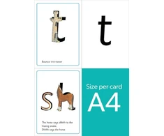 KNYGA Ruth Miskin Read Write Inc. Phonics: Set 1 Speed Sounds Cards A4 (Pack of 5)