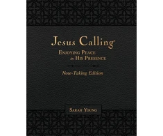 KNYGA Sarah Young Jesus Calling Note-Taking Edition, Leathersoft, Juodas, with Full Scriptures, Enjoying Peace in His Presence (A 365-Day Devotional and Prayer Journal)