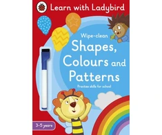 KNYGA Shapes, Colours and Patterns: A Learn with Ladybird Wipe-clean Activity Book (3-5 metai)