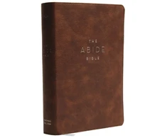 KNYGA Taylor University Taylor University Center for Scripture Engagement NKJV, Abide Bible, Leathersoft, Brown, Raudona Letter, Comfort Print