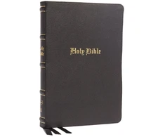 KNYGA Thomas Thomas Nelson KJV Holy Bible: Large Print Thinline, Juodas Genuine Leather, Raudona Letter, Comfort Print: King James Version