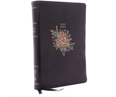 KNYGA Thomas Thomas Nelson KJV Holy Bible: Super Giant Print with 43,000 Cross References, Deluxe Juodas Floral Leathersoft, Raudona Letter, Comfort Print: King James Version