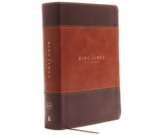 KNYGA Thomas Thomas Nelson KJV, The King James Study Bible, Leathersoft, Brown, Raudona Letter, Full-Color Edition