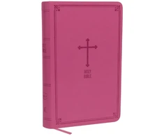 KNYGA Thomas Thomas Nelson NKJV, Deluxe Gift Bible, Leathersoft, Rožinė, Raudona Letter, Comfort Print