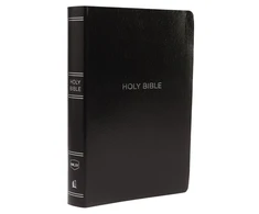 KNYGA Thomas Thomas Nelson NKJV Holy Bible, Giant Print Center-Column Reference Bible, Juodas Leather-look, 72,000+ Cross References, Raudona Letter, Comfort Print: New King James Version