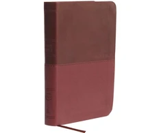 KNYGA Thomas Thomas Nelson NKJV, Thinline Bible, Compact, Leathersoft, Burgundy, Raudona Letter, Comfort Print