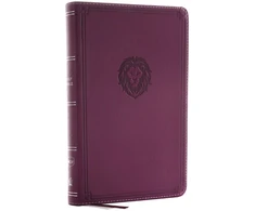 KNYGA Thomas Thomas Nelson NKJV, Thinline Bible Youth Edition, Leathersoft, Violetinė, Raudona Letter, Comfort Print
