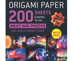 KNYGA Tuttle Publishing Origami Paper 200 sheets Milky Way Photos 6 Inches (15 cm)