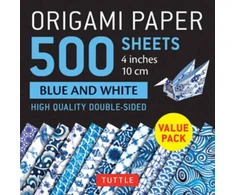KNYGA Tuttle Publishing Origami Paper 500 sheets Mėlyna and Baltas 4" (10 cm)
