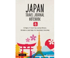 KNYGA Tuttle Tuttle Studio Japan Travel Journal Notebook, 16 Pages of Travel Tips &amp; Useful Phrases followed by 106 Blank &amp; Lined Pages for Journaling &amp; Sketching