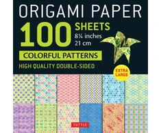KNYGA Tuttle Tuttle Studio Origami Paper 100 sheets Colorful Patterns 8 1/4" (21 cm)