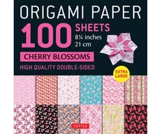 KNYGA Tuttle Tuttle Studio Origami Paper 100 sheets Cherry Blossoms 8 1/4" (21 cm)