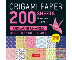 KNYGA Tuttle Tuttle Studio Origami Paper 200 sheets Origami Cranes 6" (15 cm)