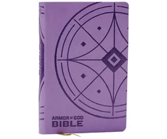 KNYGA Zondervan KJV Armor of God Bible, Violetinė Leathersoft (Children’s Bible, Raudona Letter, Comfort Print, Holy Bible): King James Version