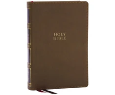 KNYGA Zondervan KJV Holy Bible: Compact Bible with 43,000 Center-Column Cross References, Brown Leathersoft, Raudona Letter, Comfort Print: King James Version