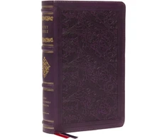 KNYGA Zondervan NKJV Large Print Reference Bible, Violetinė Leathersoft, Raudona Letter, Comfort Print (Sovereign Collection)