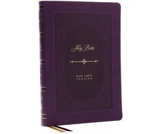 KNYGA Zondervan Publishing KJV Holy Bible: Giant Print Thinline Bible, Violetinė Leathersoft, Raudona Letter, Comfort Print: King James Version (Vintage Series)