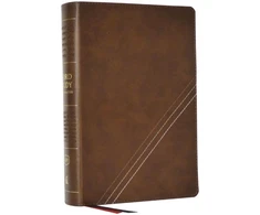 KNYGA Zondervan Publishing KJV, Word Study Reference Bible, Leathersoft, Brown, Raudona Letter, Thumb Indexed, Comfort Print